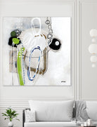 Tour de piste 3 by Sylvie Cloutier on GIANT ART - green abstract