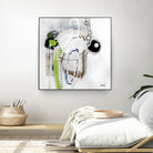 Tour de piste 3 by Sylvie Cloutier on GIANT ART - green abstract