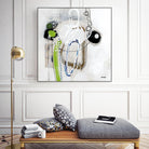 Tour de piste 3 by Sylvie Cloutier on GIANT ART - green abstract