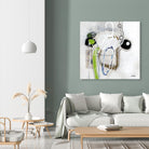 Tour de piste 3 by Sylvie Cloutier on GIANT ART - green abstract