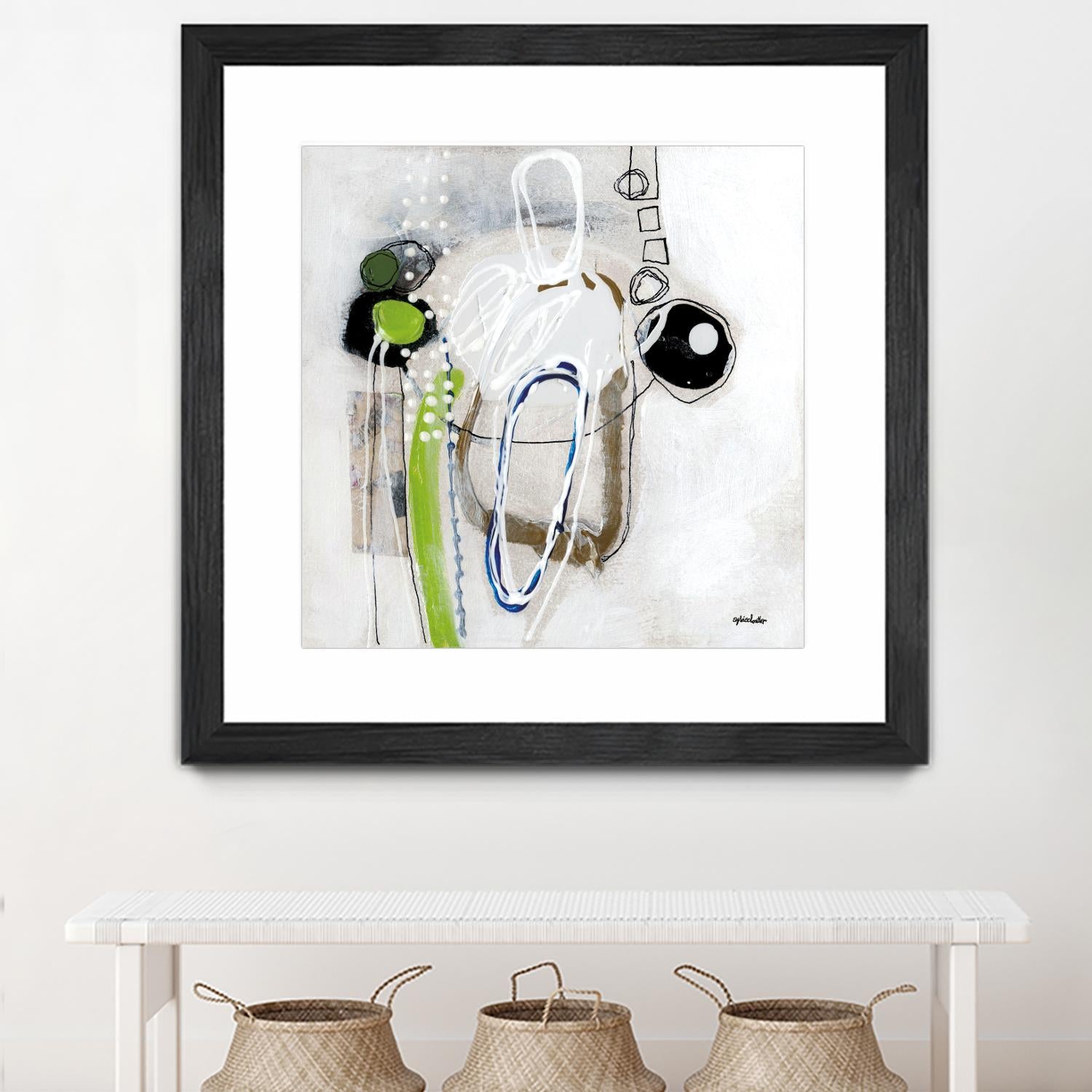 Tour de piste 3 by Sylvie Cloutier on GIANT ART - green abstract