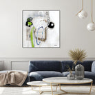 Tour de piste 3 by Sylvie Cloutier on GIANT ART - green abstract