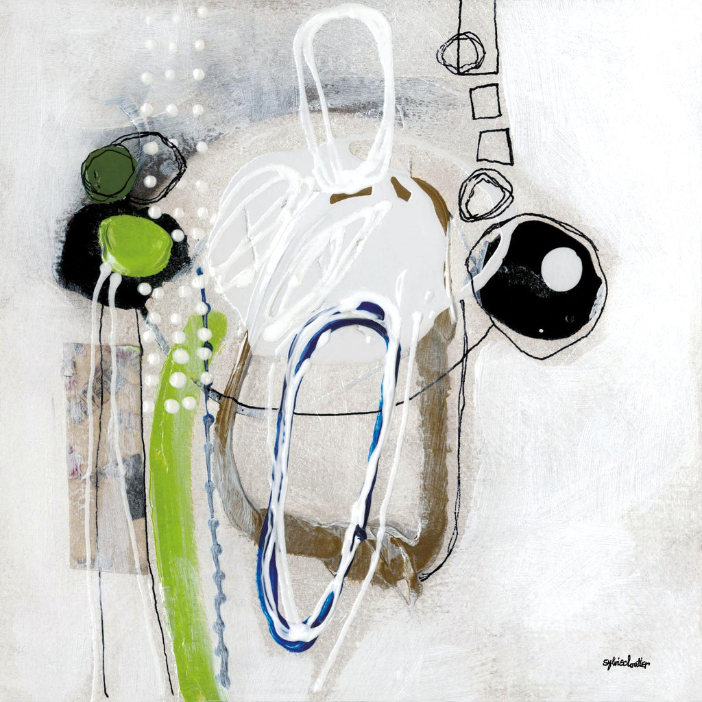Tour de piste 3 by Sylvie Cloutier on GIANT ART - green abstract