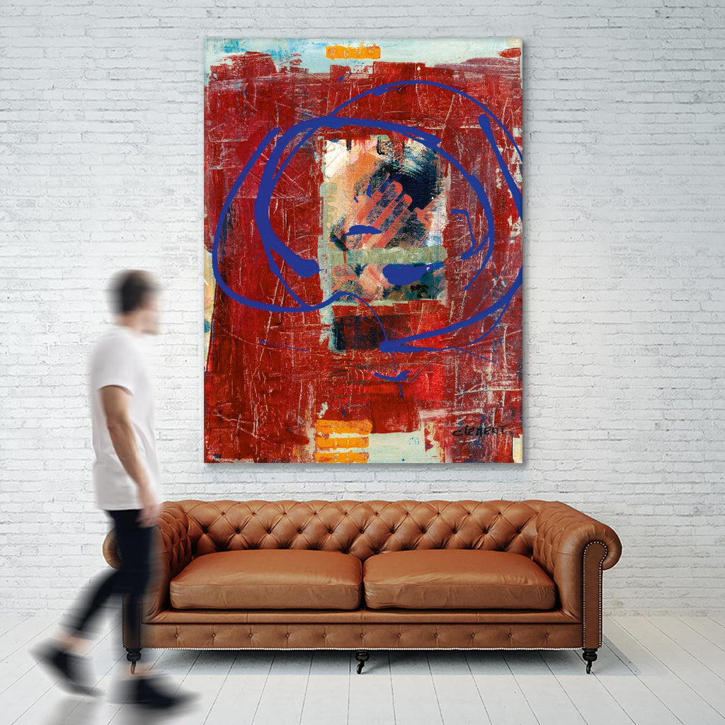 Bonheur by Jacques Clement on GIANT ART - blue abstract