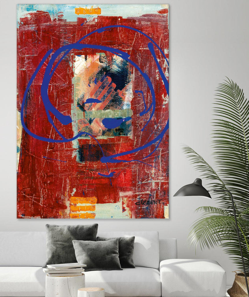 Bonheur by Jacques Clement on GIANT ART - blue abstract