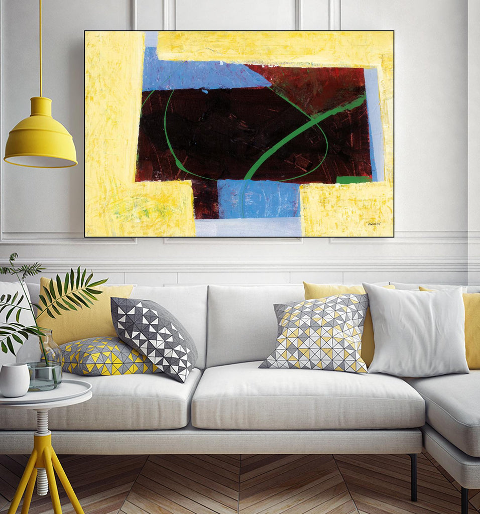 Égaiement 2 by Jacques Clement on GIANT ART - yellow abstract