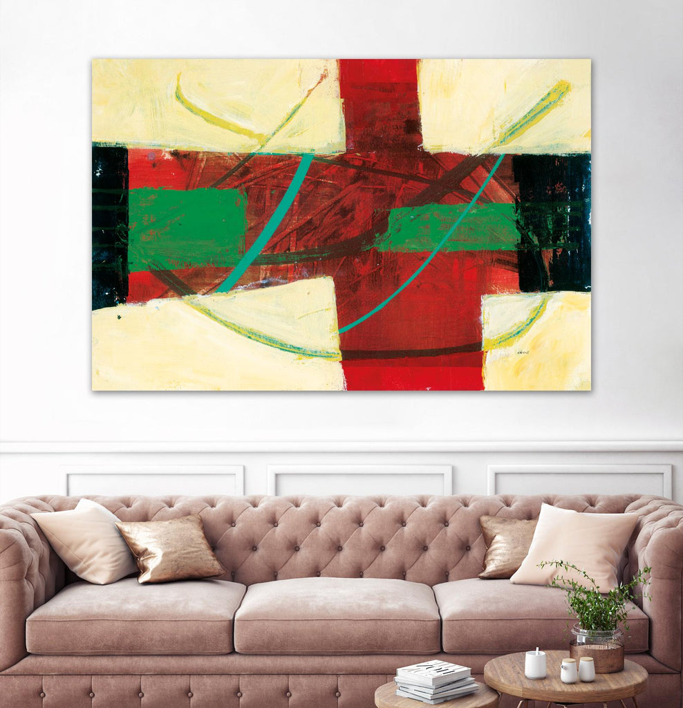 Magnificience by Jacques Clement on GIANT ART - red abstract