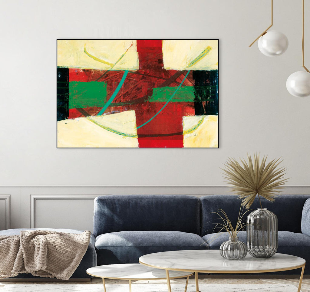 Magnificience by Jacques Clement on GIANT ART - red abstract