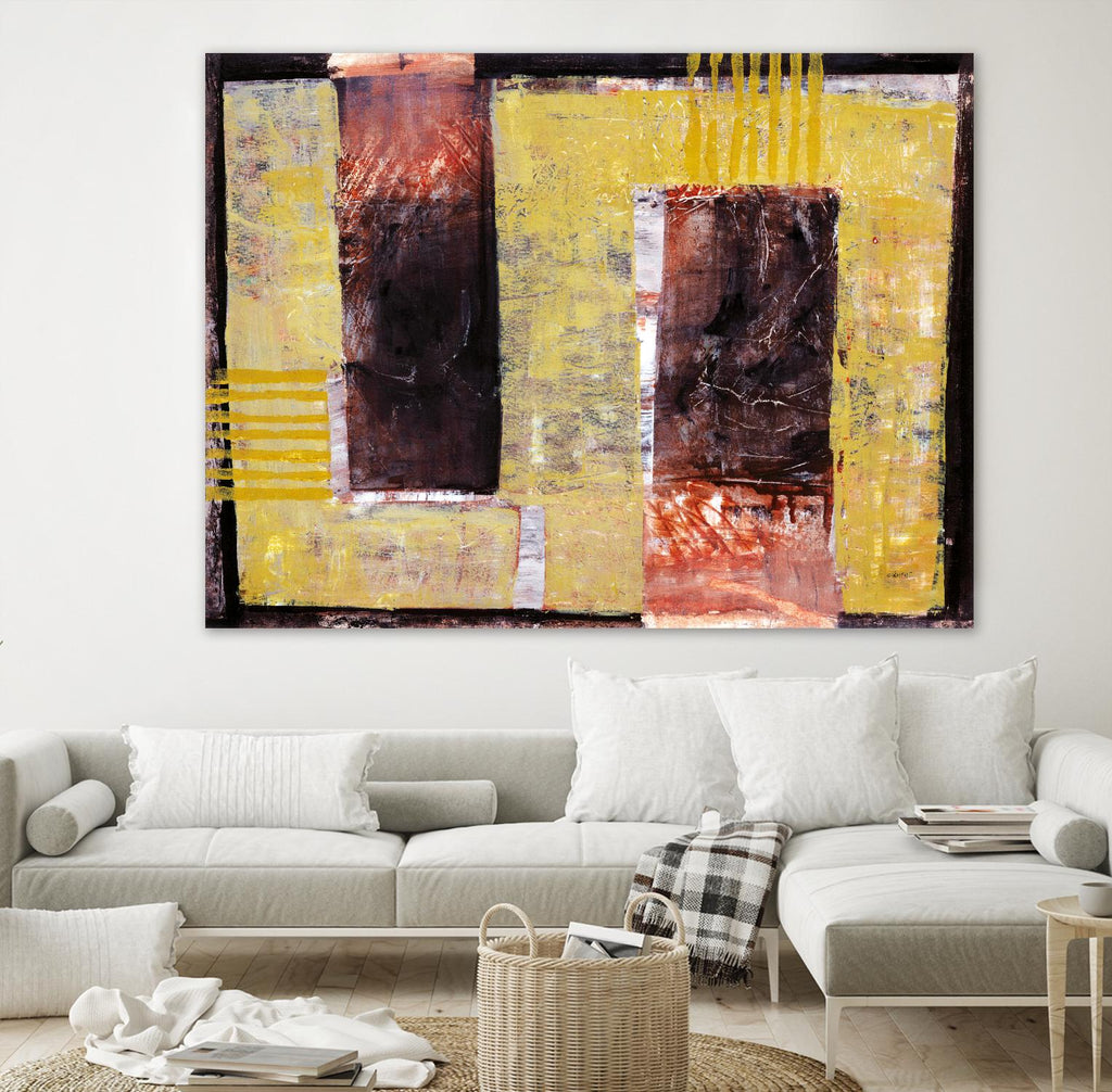Délectation by Jacques Clement on GIANT ART - yellow abstract