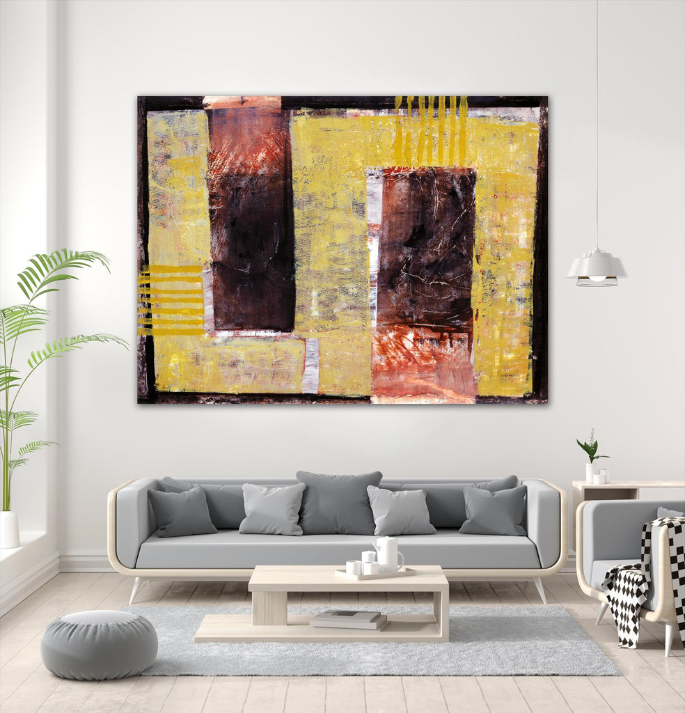 Délectation by Jacques Clement on GIANT ART - yellow abstract