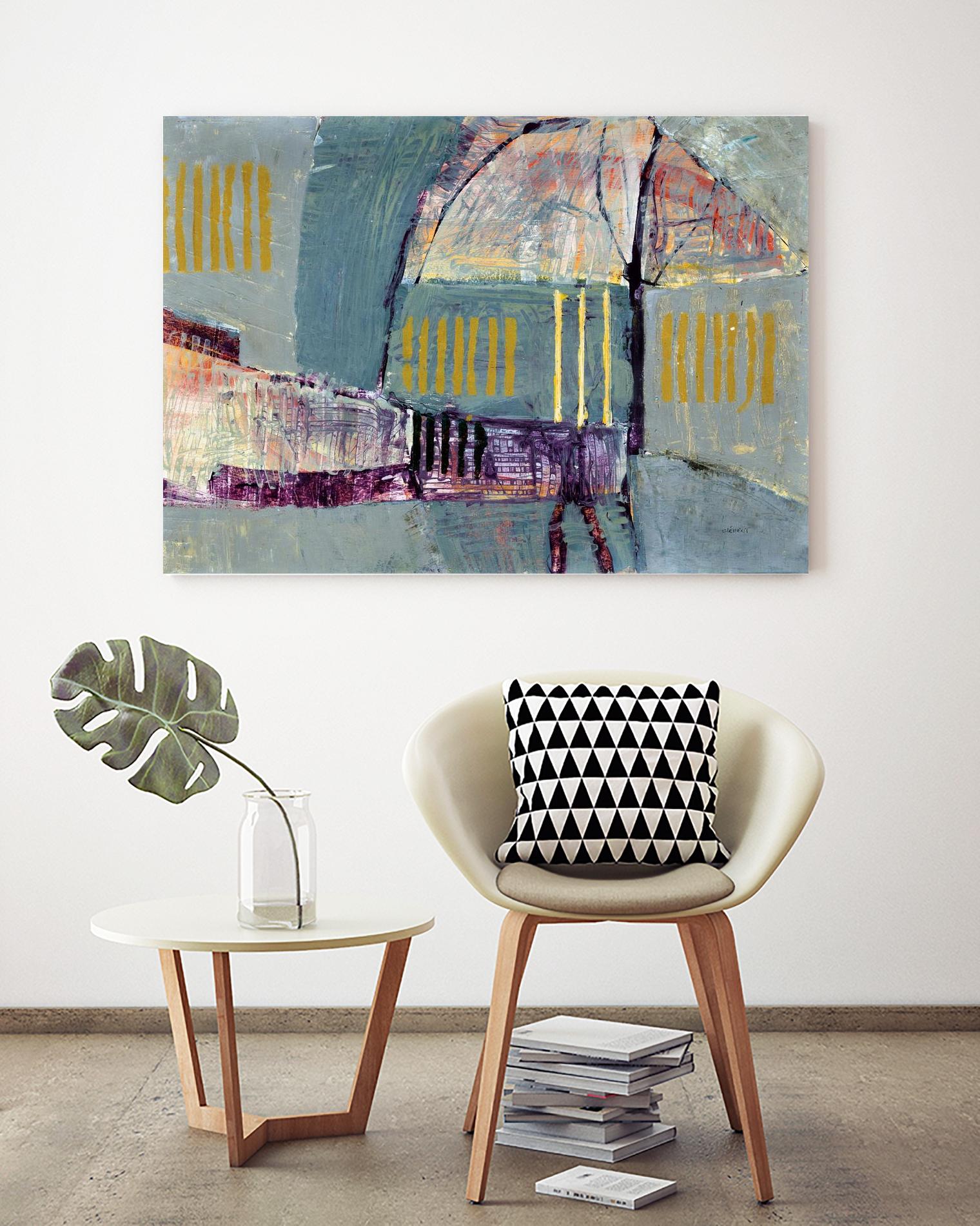 Symphonie by Jacques Clement on GIANT ART - yellow abstract artistes du québec