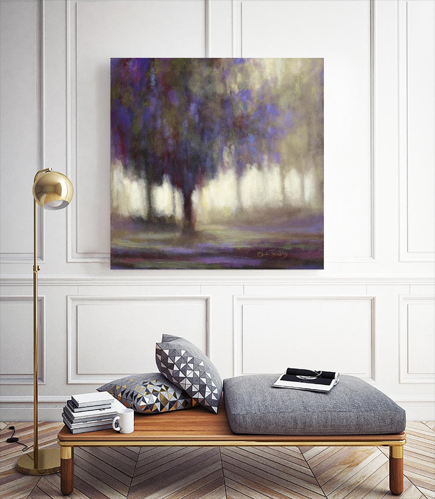 Monde en mutation by Claude Tremblay on GIANT ART - purple landscape arbres