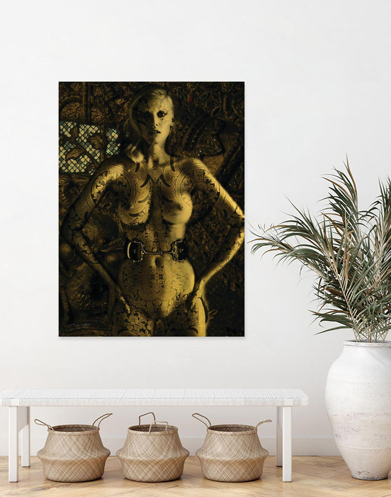 Gold Series Laura Stone by Daniel Stanford on GIANT ART - gold figurative artiste québécois