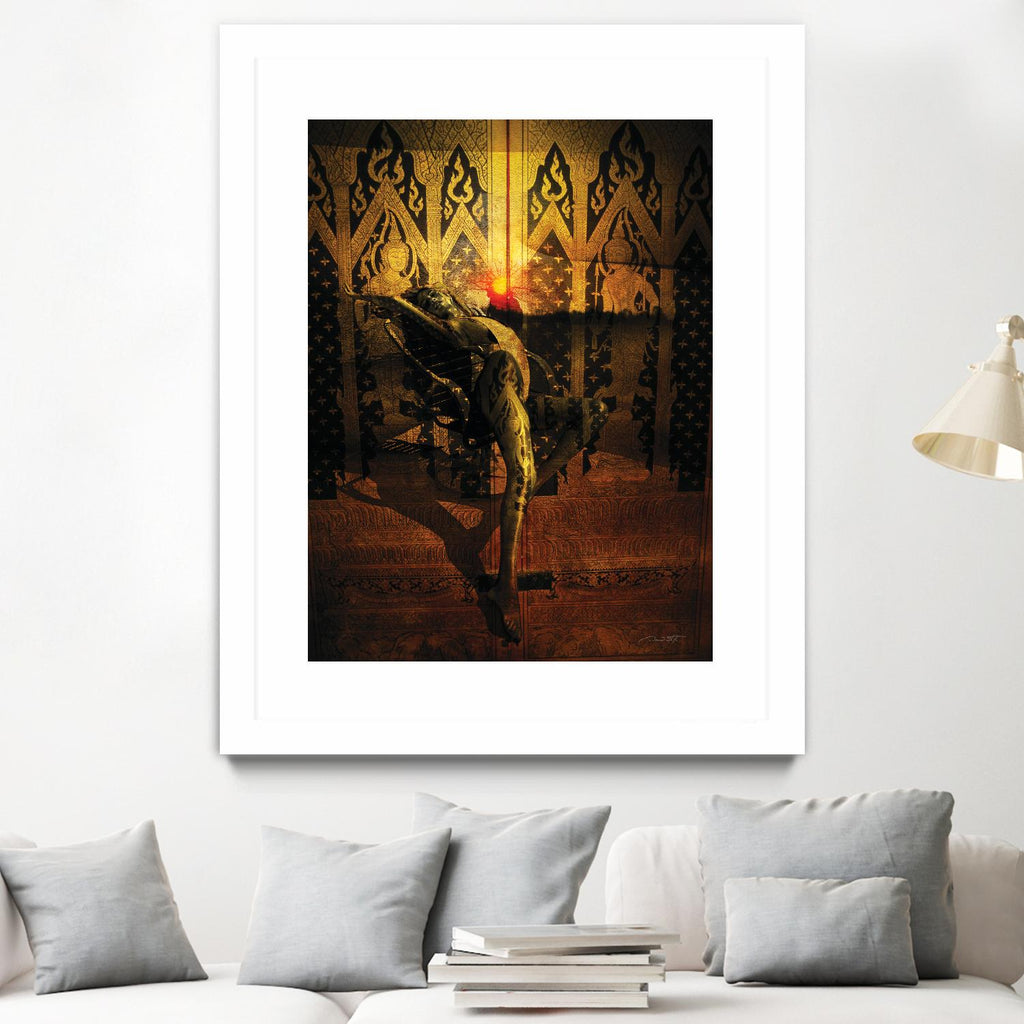 Kate Upton Temple by Daniel Stanford on GIANT ART - brown photo art