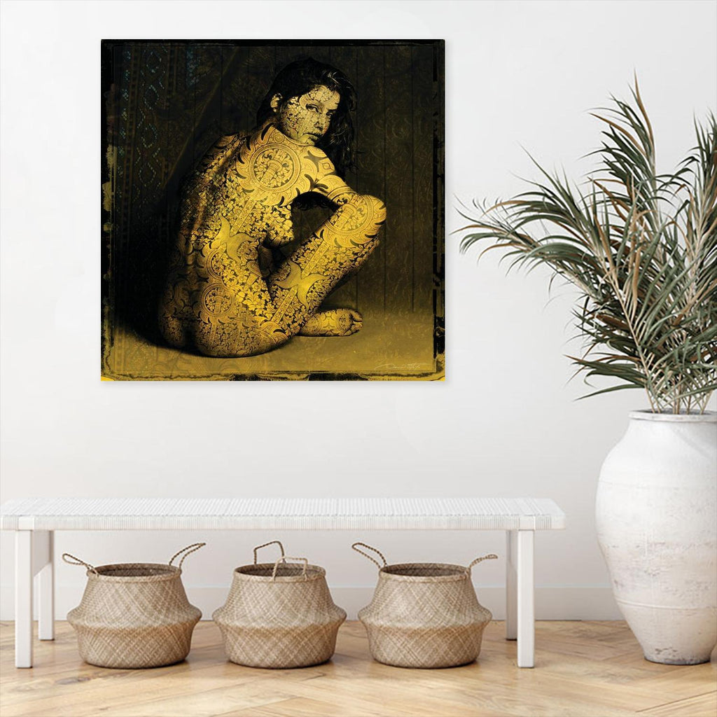 Laetitie Casta Nude by Daniel Stanford on GIANT ART - gold figurative quebec artists