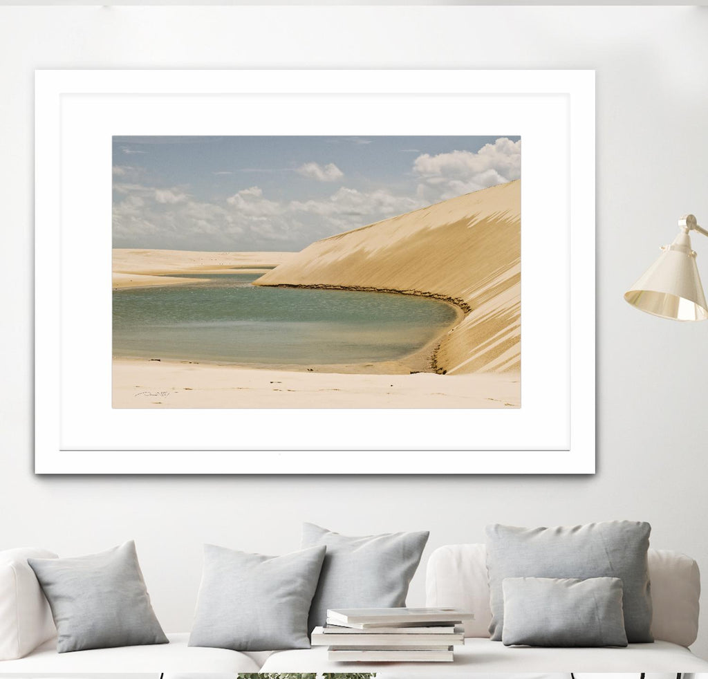 Light Blue Lagoa by Daniel Stanford on GIANT ART - beige landscape sand