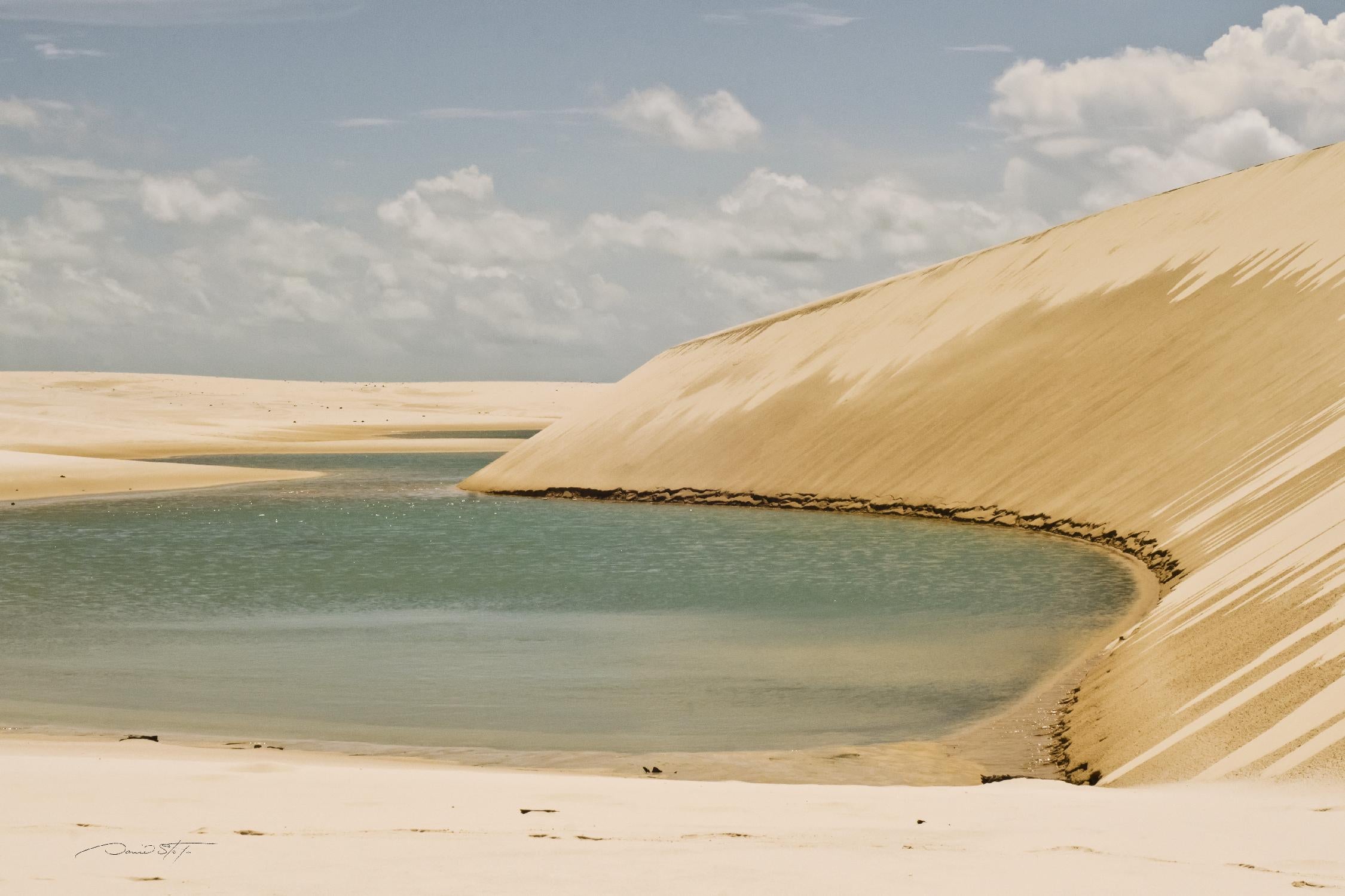 Light Blue Lagoa de Daniel Stanford sur GIANT ART - paysage beige