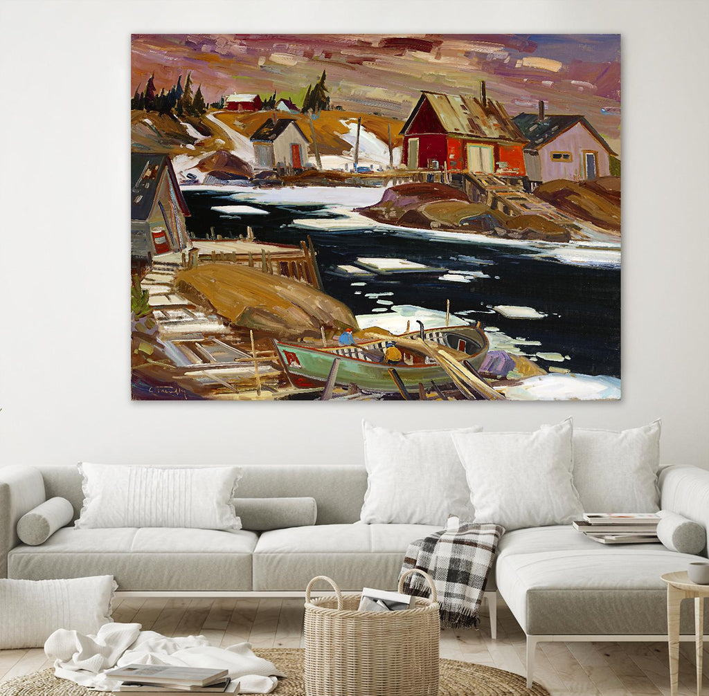 Boom Boom Rivière North shore by Louis Tremblay on GIANT ART - blue winter scenes