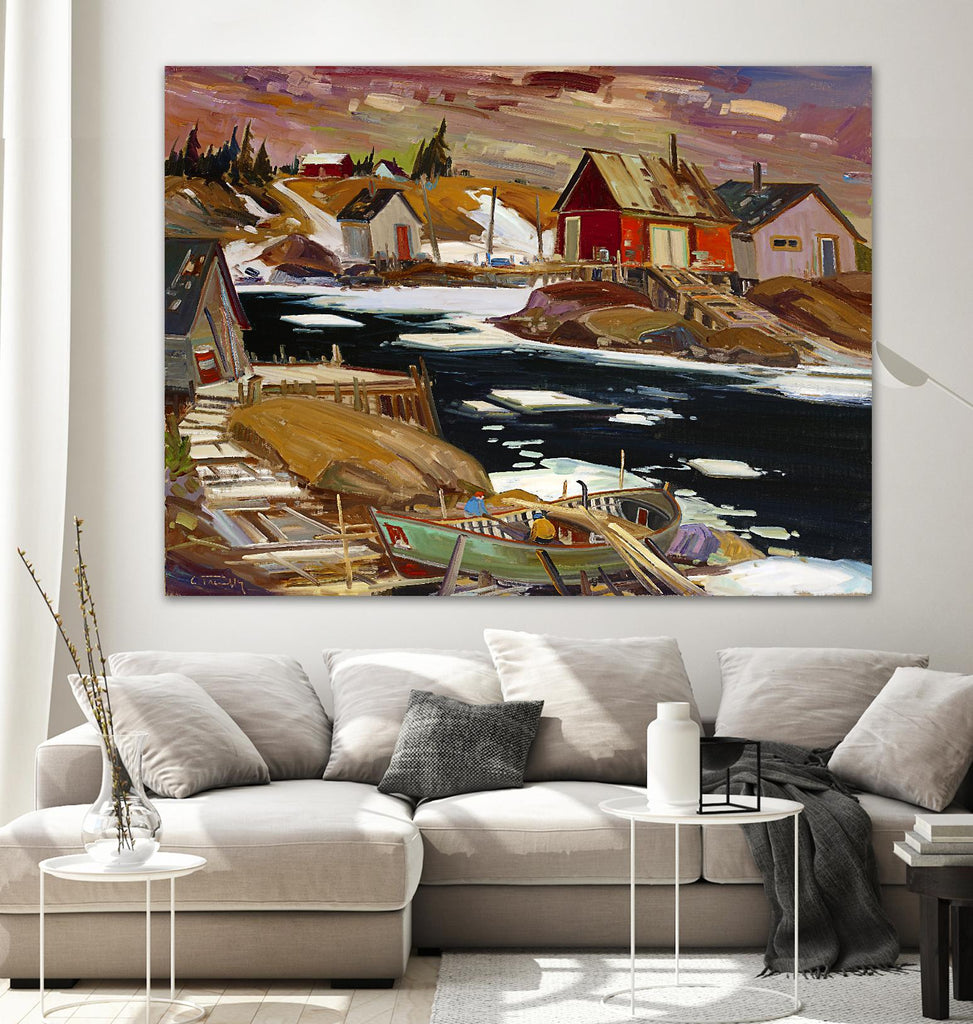Boom Boom Rivière North shore by Louis Tremblay on GIANT ART - blue winter scenes