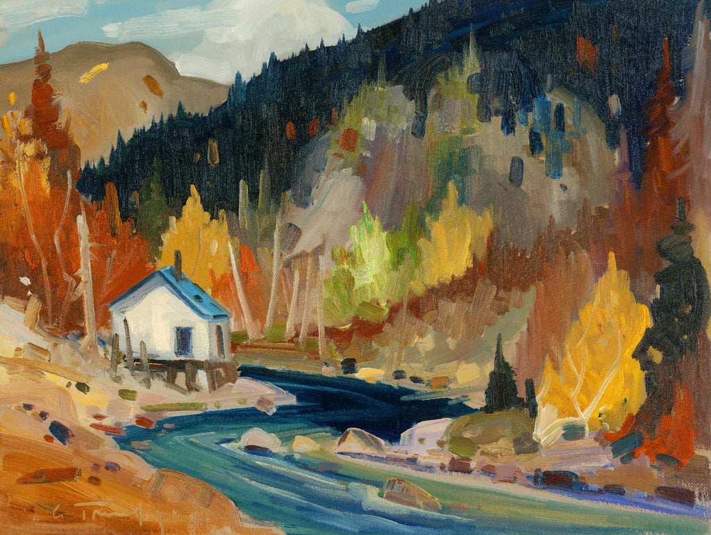 Saveur d'automne de Louis Tremblay sur GIANT ART - paysage bleu