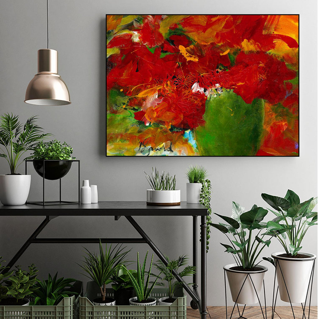 Amazona by Doris Savard on GIANT ART - red floral