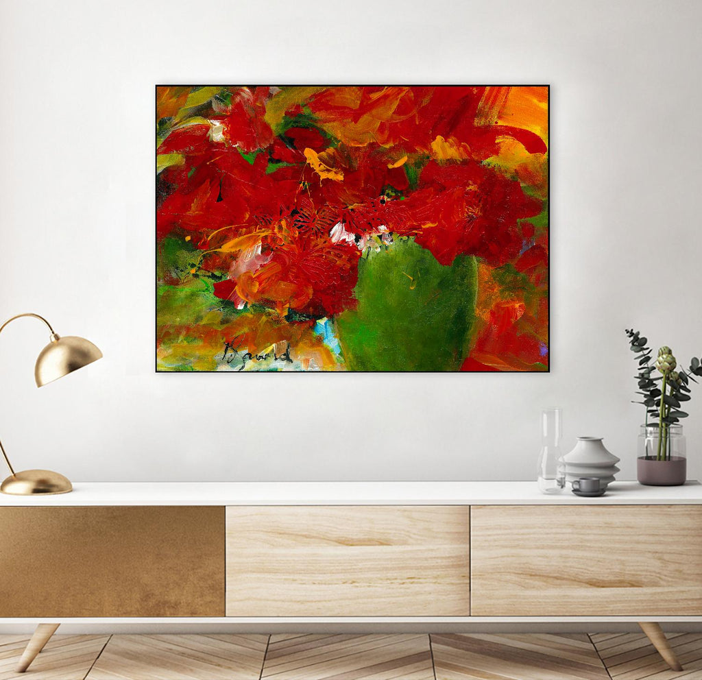 Amazona by Doris Savard on GIANT ART - red floral