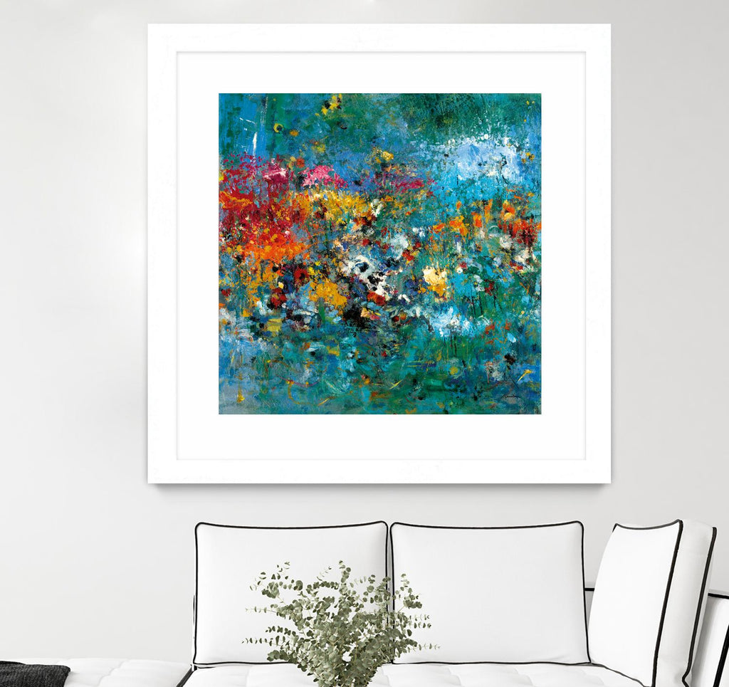 Carpe Diem 1 by Diane Lambin on GIANT ART - orange abstract fleurs abstraites