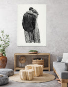 Peter & Rebecca by Gill Alexander on GIANT ART - white black & white couple
