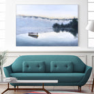 Brume sur le lac d'argent by Jocelyne Maucotel on GIANT ART - blue sea scene