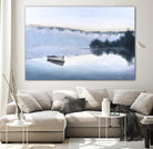 Brume sur le lac d'argent by Jocelyne Maucotel on GIANT ART - blue sea scene