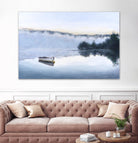 Brume sur le lac d'argent by Jocelyne Maucotel on GIANT ART - blue sea scene