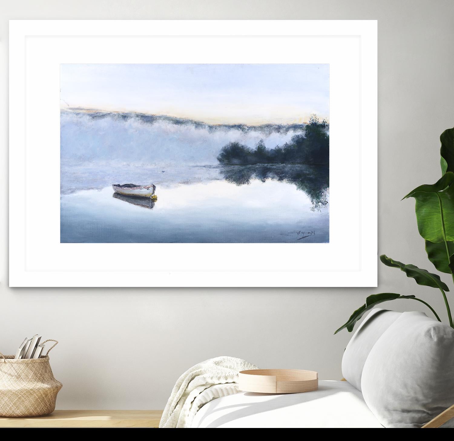 Brume sur le lac d'argent by Jocelyne Maucotel on GIANT ART - green costal artistes du québec