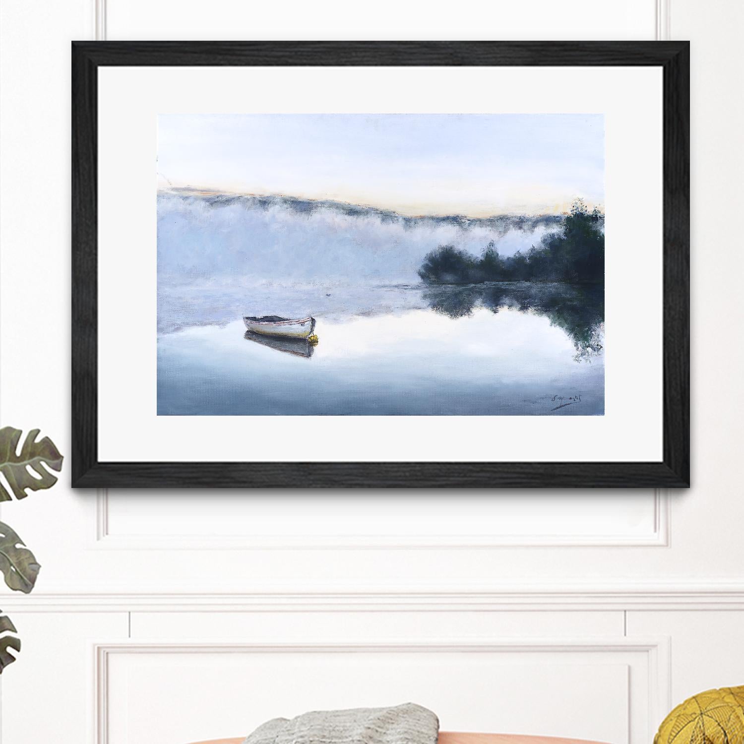 Brume sur le lac d'argent by Jocelyne Maucotel on GIANT ART - green costal artistes du québec