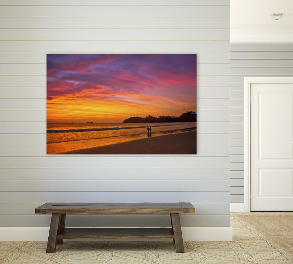 Costa Rican sunset stroll by Nick Jackson on GIANT ART - pink photo art