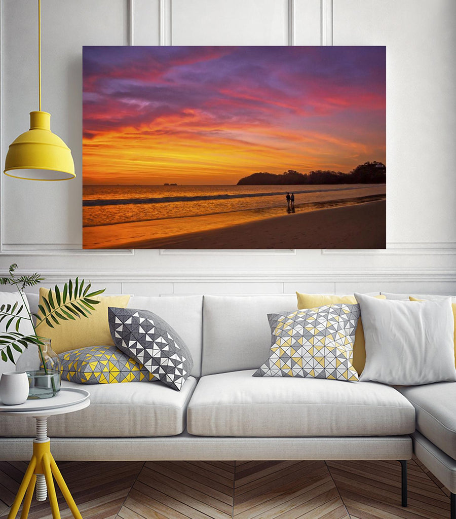 Costa Rican sunset stroll by Nick Jackson on GIANT ART - pink photo art