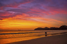 Costa Rican sunset stroll by Nick Jackson on GIANT ART - pink photo art