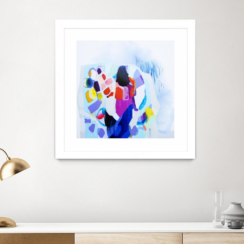 Now that we are we all friends by Claire Desjardins on GIANT ART - blue abstract