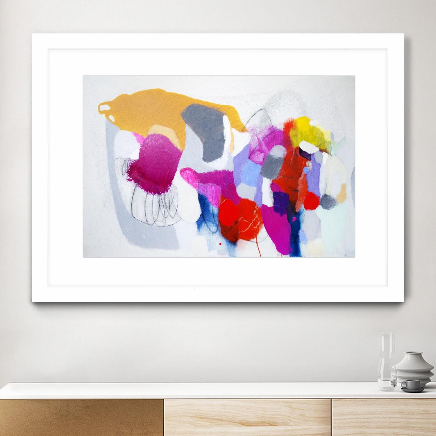 Summer ahead by Claire Desjardins on GIANT ART - red abstract artistes du québec