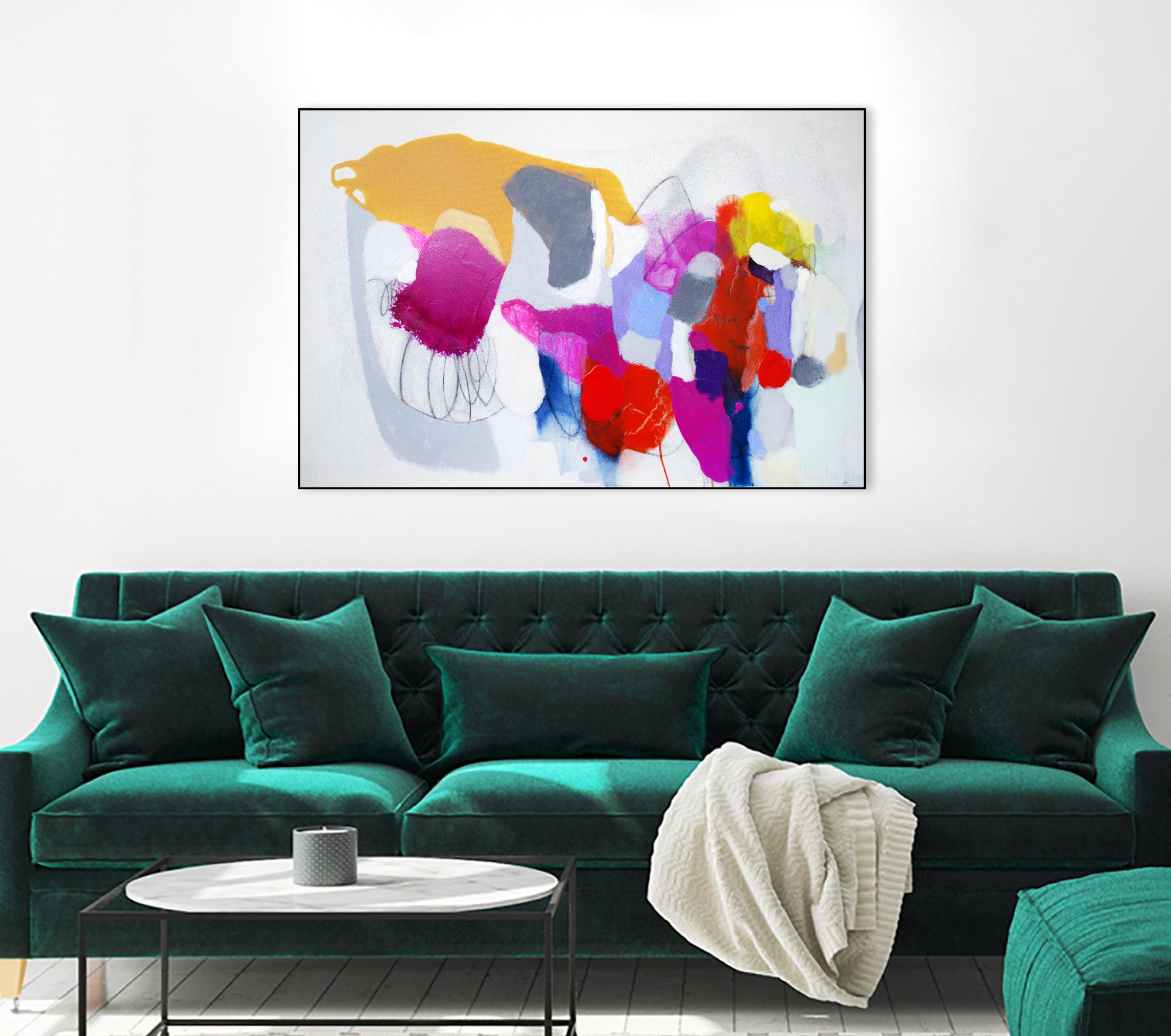 Summer ahead by Claire Desjardins on GIANT ART - pink abstract