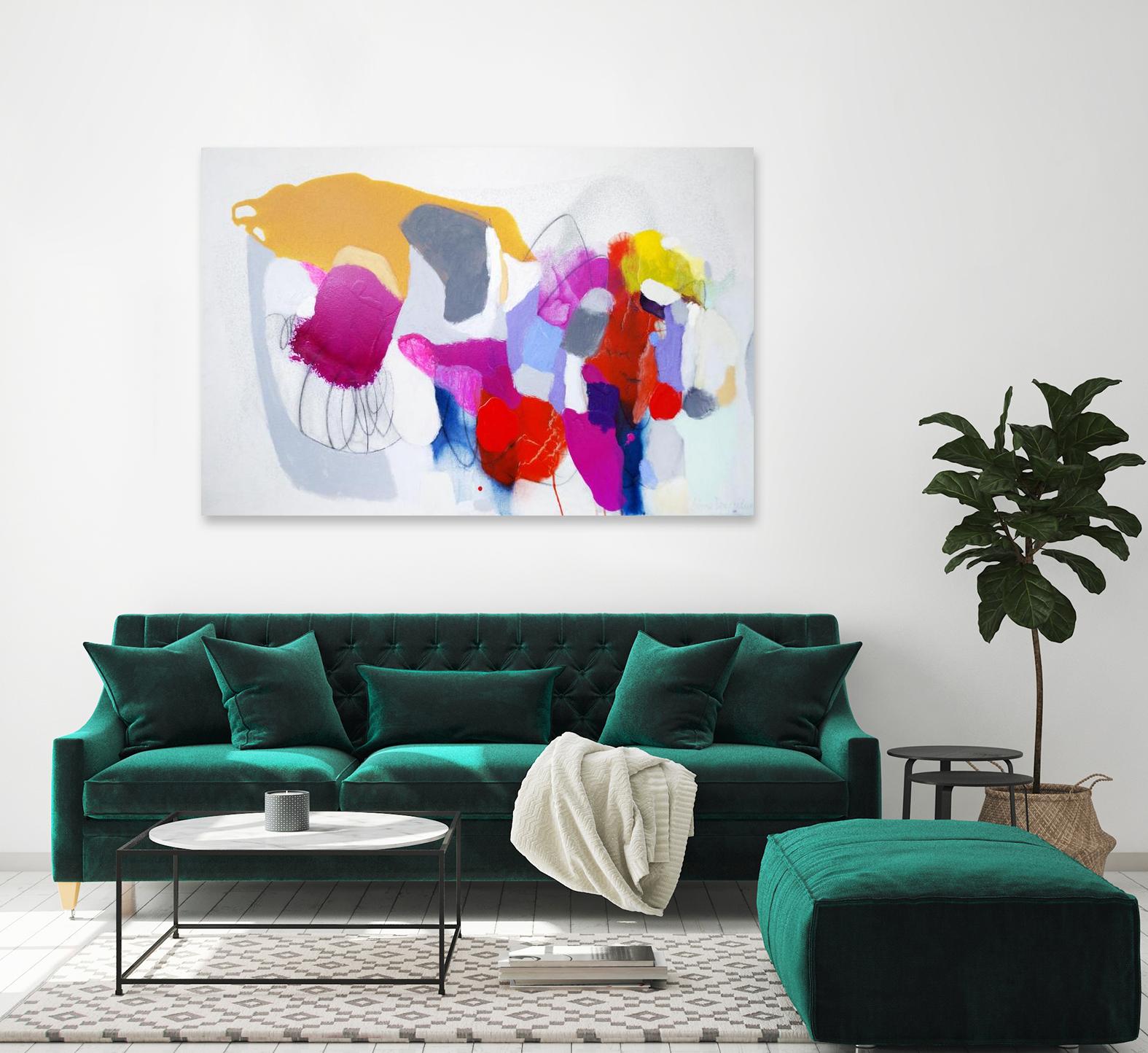 Summer ahead by Claire Desjardins on GIANT ART - red abstract artistes du québec