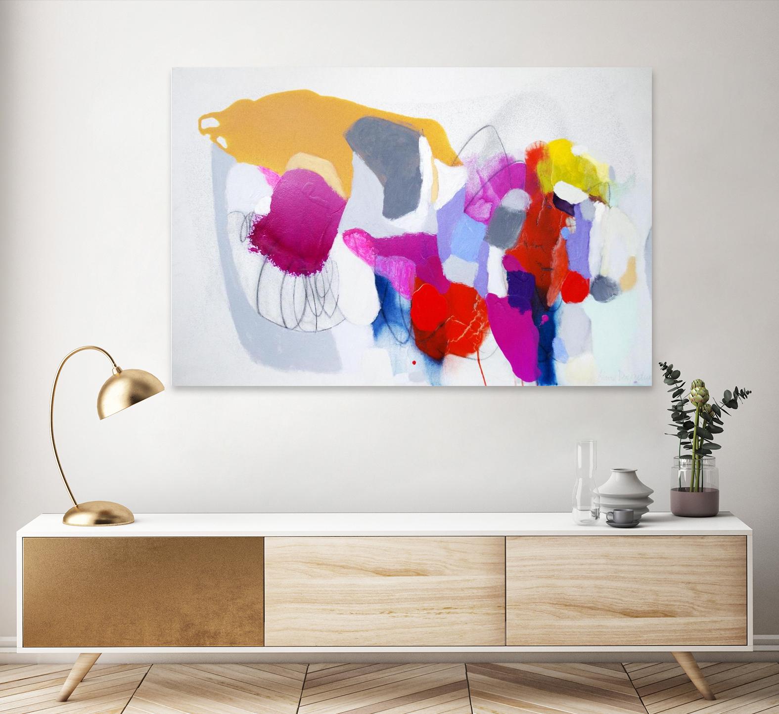 Summer ahead by Claire Desjardins on GIANT ART - red abstract artistes du québec