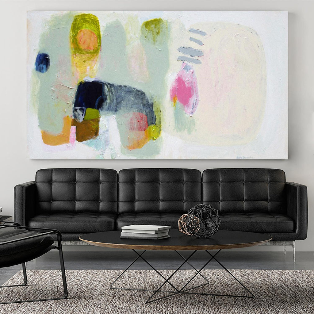 A dog names soup face by Claire Desjardins on GIANT ART - green abstract