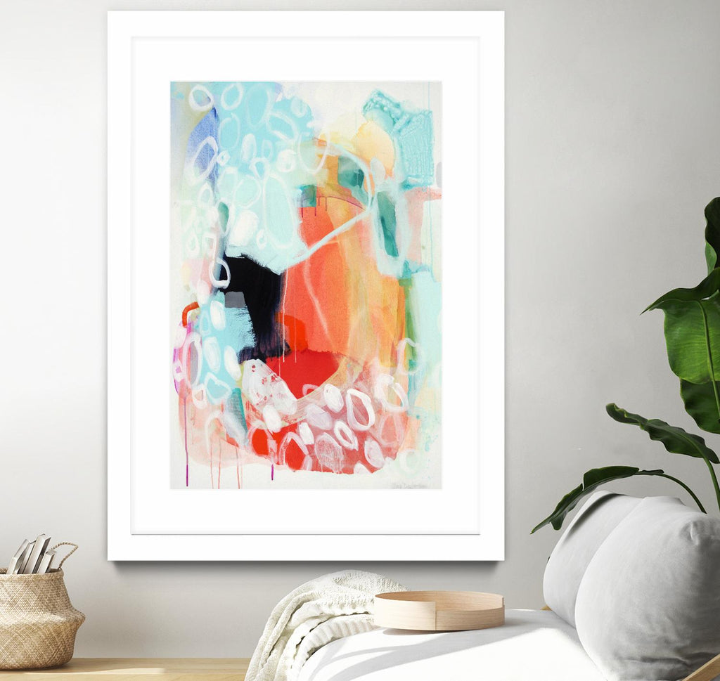 Cherry Creamsicle love by Claire Desjardins on GIANT ART - red abstract artistes du québec