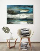 2018-02-12 by Kathleen Cloutier on GIANT ART - green abstract artiste québécois