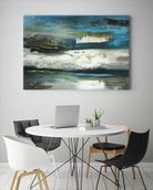 2018-02-12 by Kathleen Cloutier on GIANT ART - green abstract artiste québécois