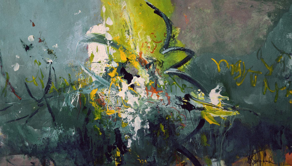 Happy by Doris Savard on GIANT ART - green abstract