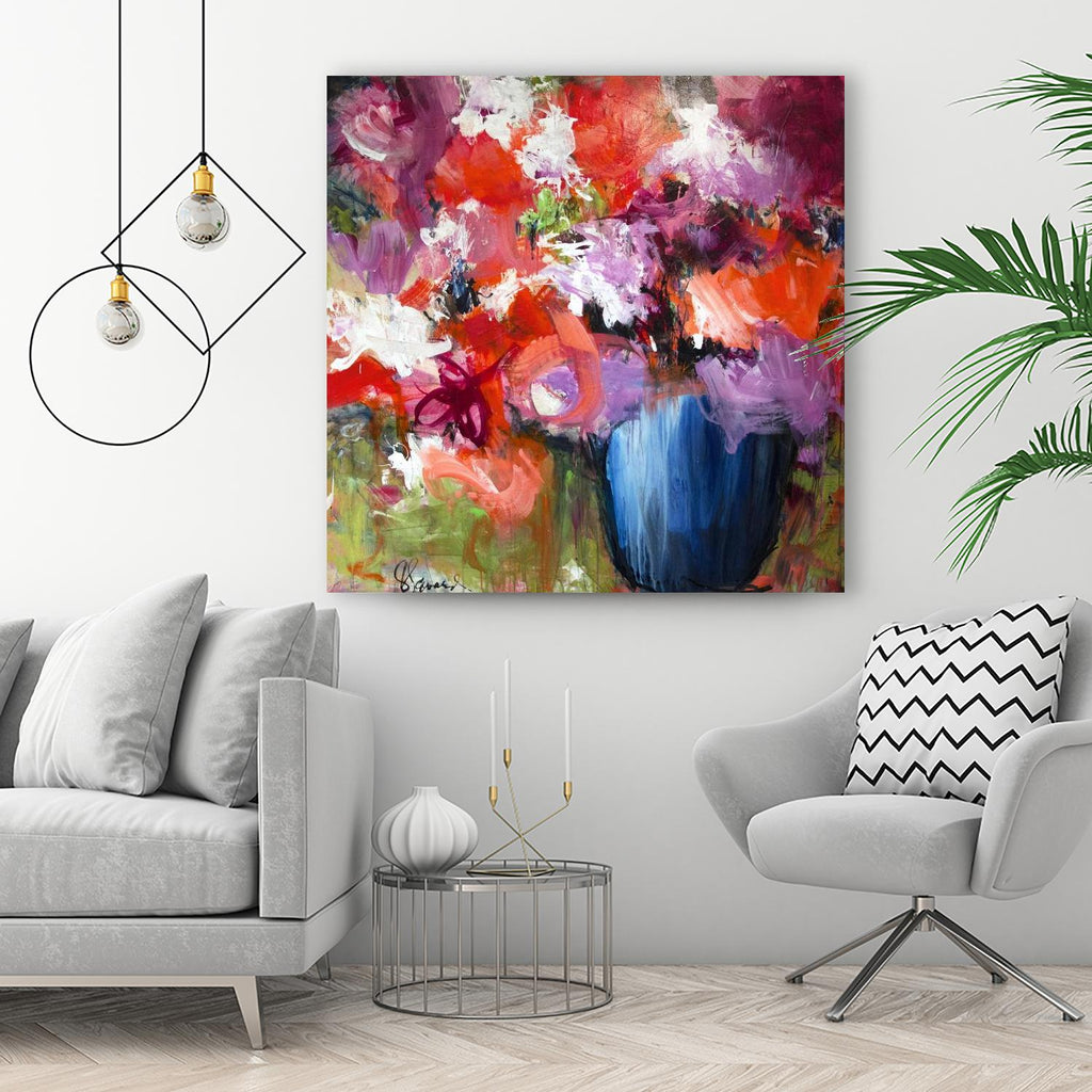 Lolie by Doris Savard on GIANT ART - red flowers contemporary