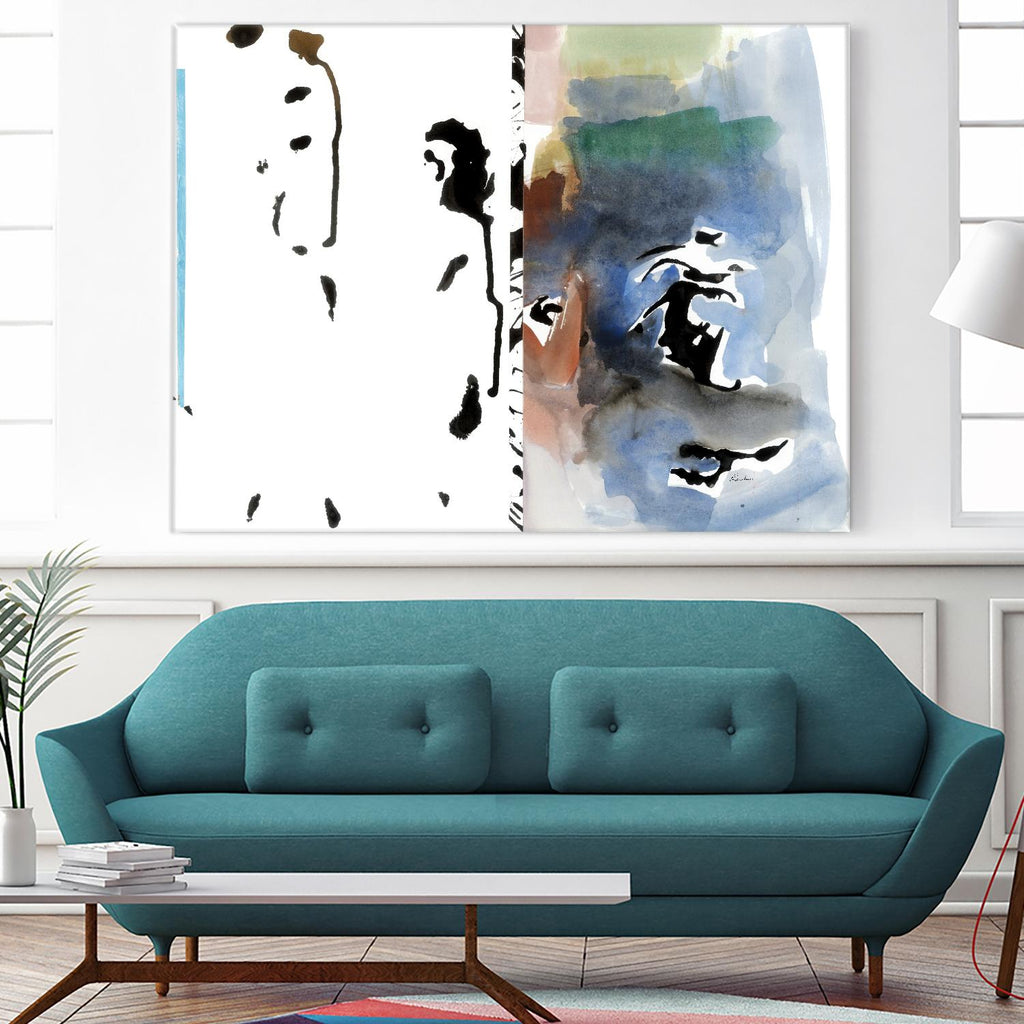 Collage Caballeros de Diane Lambin sur GIANT ART - abstrait bleu