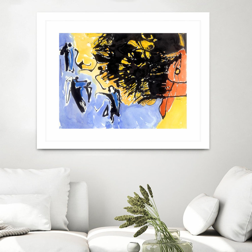 Sunbird by Diane Lambin on GIANT ART - blue abstract