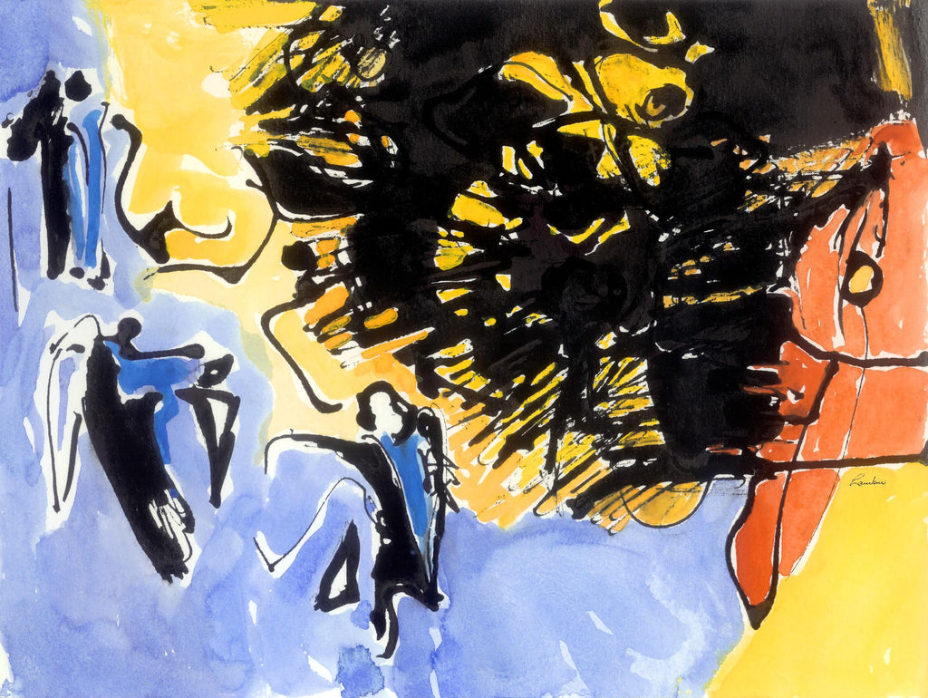 Sunbird de Diane Lambin sur GIANT ART - abstrait jaune